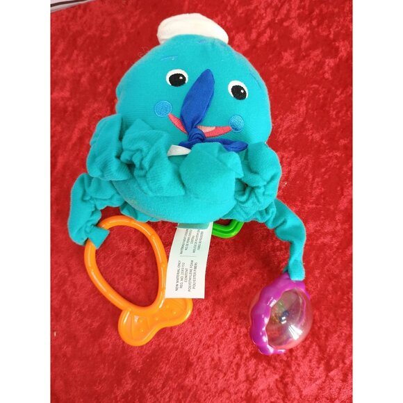 Octopus Baby Einstein Activity‎ Arms Hanging Crib Rattle Teal Plush Stuffed Toy - Picture 5 of 7